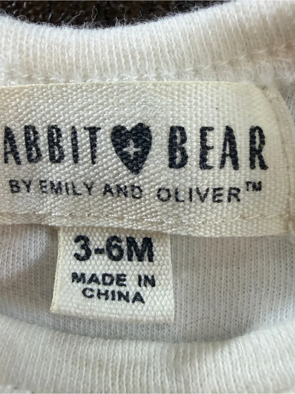 Rabbit & Bear Snap Baby Bodysuits - Pumpkins White and Tan Sz 3-6M